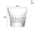 European style 250ml crystal whiskey glass with thick bottom and dimensions - 250ml (94x86mm)