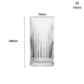 Elegant tall minimalist crystal highball glass with vertical ridges and 450ml capacity - 450ml (76x149mm)