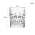 290ml crystal whiskey glass with star pattern and dimensions 81x98mm - 290ml (81x98mm)