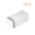 Serviettes jetables blanches avec motif argenté gaufré, paquet de 50 - Serviette à Motif Argenté
