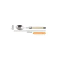 Elegant ivory white Laguiole style dessert spoon featuring bee motif and size markings - Dessert Spoon / 1 Piece / Ivory