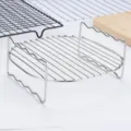 Edelstahl-Heißluftfritteuse-Rost zum Abkühlen oder Dämpfen in der Küche - Quadratischer Grillrost (Quadratische Füße)