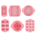 Roze siliconen bakvorm set anti-aanbak keuken taart pan voor thuis bakken gebakjes - Roze cakevormenset