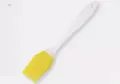 Yellow heat-resistant silicone basting brush with white handle for BBQ grilling and baking - Paint Brush