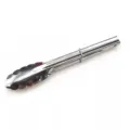 Durable stainless steel BBQ food tongs featuring a locking ring and scalloped edges - Food Clip / 7"