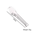 Portable 24cm stainless steel food tongs for BBQ and grilling with lightweight 56g build - Food Clip / 9 Inch