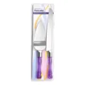 Edelstahl Tortenheber und Messer Set mit violettem Griff für Hochzeiten und Feiern ideal. - Pizzamesser 2-Teiliges Set / Kristallviolett