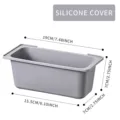 Recambio de bandeja de grasa de silicona para parrilla, cubeta gris 19x15.5x7cm - Caja de Grasa de Silicona / Gris