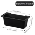 Cubierta de bandeja recogegrasa de silicona negra repuesto para bandeja 19x15.5cm - Caja de Grasa de Silicona / Negro