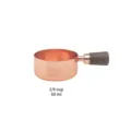 Misurino in acciaio inossidabile oro rosa 1/4 tazza 60 ml con manico in legno di noce - 60ml / Oro rosa