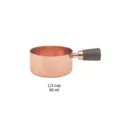 Misurino da 1/3 di tazza in oro rosa di qualità con manico in legno di noce scuro - 80ML / Oro rosa