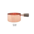 Misurino in acciaio inox oro rosa 1/2 tazza con manico in legno di noce - 125 ml / Oro rosa