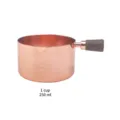 Misurino da 250 ml in acciaio inossidabile oro rosa con manico in legno di noce premium - 250ML / Oro rosa