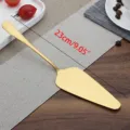 Gold stainless steel cake server with serrated edge for wedding and party cakes - Cake Server / 1 Piece / Gold