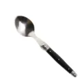 Franse Laguiole stijl roestvrijstalen dessertlepel met elegant zwart handvat en klinknagels - Dineerlepel (Grote Lepel)