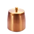 Premium Aschenbecher aus Edelstahl mit Kupfer-Finish und Deckel für Büro und Zuhause - Klein (Höhe 7.5cm) / Mit Deckel / Roségold