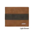 Elegante cartera corta bifold para hombre en marrón claro con textura mate de moda - Corto Tríptico / Tostado