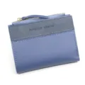 Élégant petit portefeuille bleu pour femme avec le gaufrage texte FOREVER MEMORY - Bleu