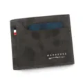 Cartera corta gris para hombre con logo MENBENSE y ranuras para tarjetas acabado TPU - Negro