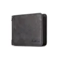Retro dark blue men's bifold wallet with multi-card slots and leather texture - Blue