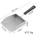 Dimensions détaillées d'une grande pelle à frites en acier inoxydable - Pelle à Aliments en Acier Inoxydable