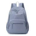 Sac à dos léger en nylon imperméable avec plusieurs poches de couleur lilas clair - Bleu