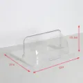 Detailed side view of clear food cover showing dimensions 33cm by 27cm by 15.5cm - Horizontal Style / 33x27x15.5cm