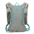 Professional lightweight grey running vest with blue trim for trail running and marathons - One Size / Light Gray