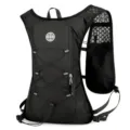 Black lightweight sports hydration vest backpack for marathon running and hiking - One Size / Black