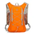 Lightweight orange running vest backpack with breathable mesh for marathon and cycling - One Size / Orange