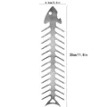 Stainless steel fishbone BBQ skewer dimension detail showing 30cm length and 6.2cm width - Fishbone BBQ Skewer