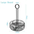 Dimensions for large round iron seasoning rack and table number holder - Large Single Layer