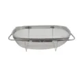 Passoire extensible en acier inoxydable 304 pour lavabo de cuisine et egouttoir a vaisselle - Manche Argenté