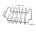 Griglia per costine antiaderente nera professionale per barbecue, 31,2x24,8x7,8 cm - Supporto per Costine