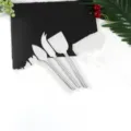 Stainless steel cheese knife set butter spreader jam spatula baking pastry kitchen tools set 3pcs - Silver