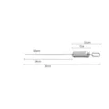 Brocheta plana de acero inoxidable tamaño pequeño 35cm con especificación de peso - Brocheta de Empuje (Pequeña) / 1 Pieza (35cm)