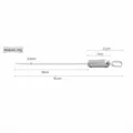 Brocheta plana de acero inoxidable para barbacoa, tamaño mediano, 41 cm y 60 g - Brocheta de Empuje (Mediana) / 1 Pieza (41cm)