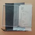 Kit de barbacoa portátil plegable de acero inoxidable con rejilla y bolsa para camping. - Parrilla de Barbacoa Plegable (Grande) / Con Bolsa de Almacenamiento