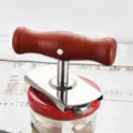 Adjustable jar opener with wooden handle and stainless steel body for kitchen use main - Default