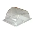 Professional transparent acrylic rectangular food dome cover for cakes and pastries - Vertical Style / 33x27x15.5cm