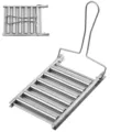 Stainless steel hot dog roller rack portable BBQ sausage grilling tool for outdoor camping cooking. - Small Sausage Tool