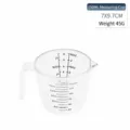 Misurino trasparente in plastica da 150 ml con manico e scale graduate nere per dolci - 150ML / Trasparente