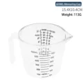 Misurino trasparente da 600 ml in plastica con manico e scale - 600ml / Trasparente