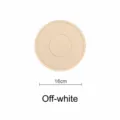 Round off-white silicone heat insulation mat with 16cm diameter for dining tables - 16cm / Off White