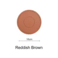 16cm diameter Brownish Red round silicone heat insulation mat for dining table pots - 16cm / Brown Red