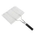 Professional detachable stainless steel BBQ grilling basket with folding mesh and handle - Grill Mesh + Kraft Box