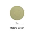 Matcha green circular silicone heat insulation mat for table protection, 16cm diameter - 16cm / Matcha Green