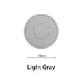 Light gray silicone heat insulation mat for dining table, 16cm diameter circular placemat - 16cm / Light Gray
