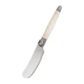 Cream handle stainless steel butter knife with Laguiole style for jam and cheese spreading - Ivory White Spreader