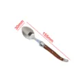 Edelstahllöffel mit Kunststoffgriff in Holzoptik, Gesamtabmessungen 155mm x 30mm - Teelöffel